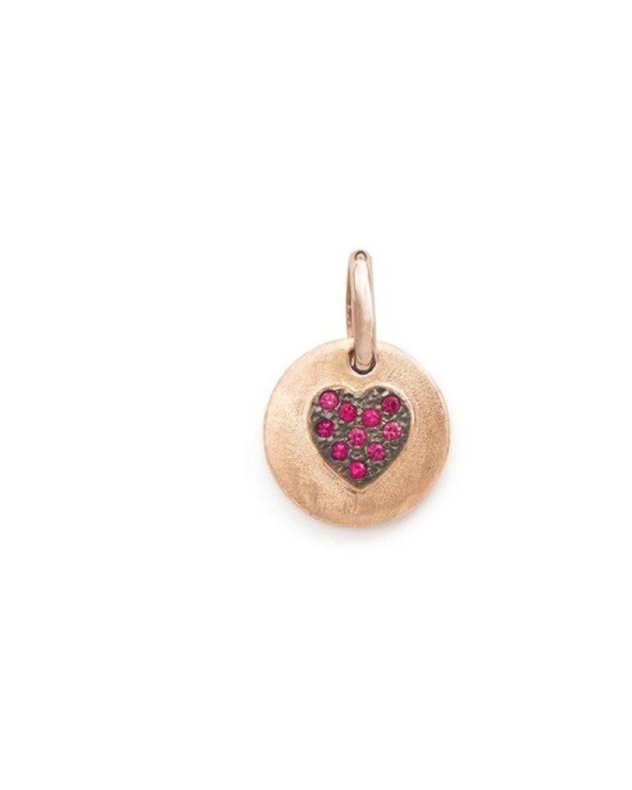 Best Alisei Gioielli Pendente Tondo Sabbiato Cuore Argento 925 Rose