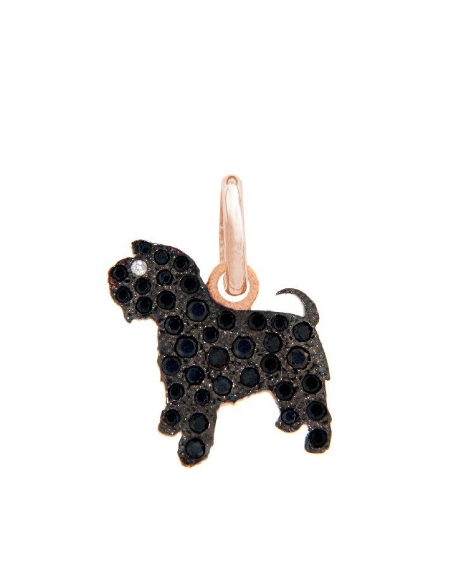 New Alisei Gioielli Pendente Cane "Conta Su Di Me" Argento 925 Rose